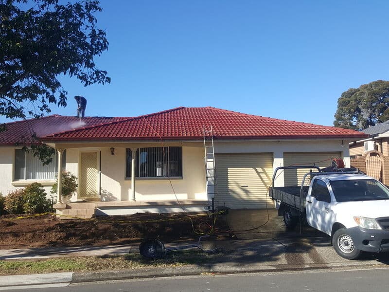 Roof before repair and restoration work