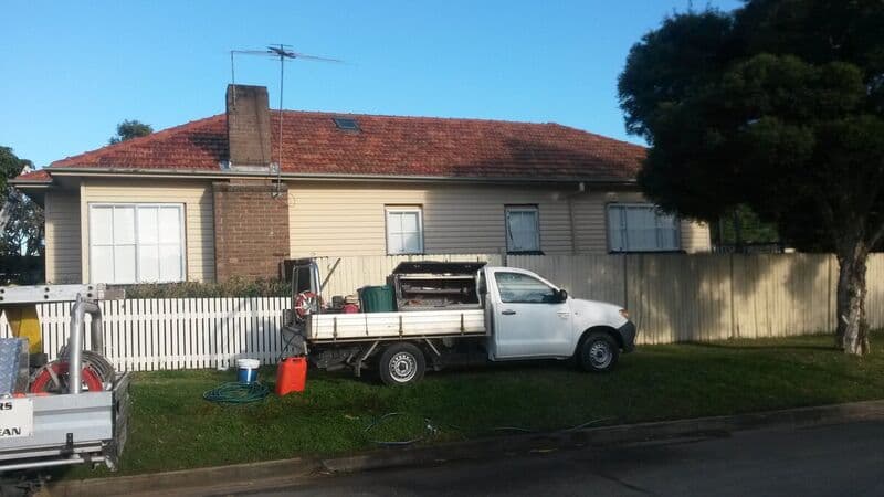 Weathered roof before professional roofing work